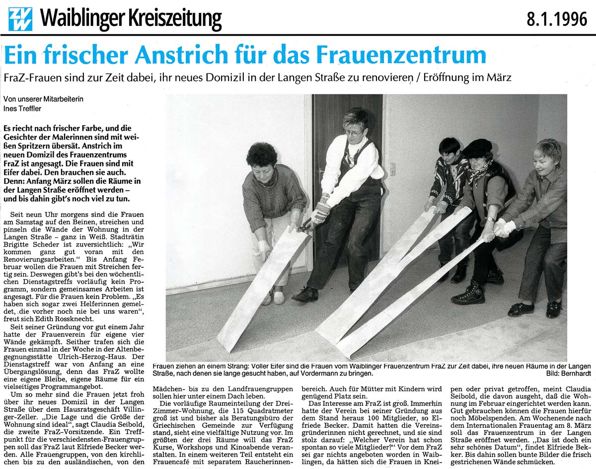 Renovierung Frauenzentrum FraZ