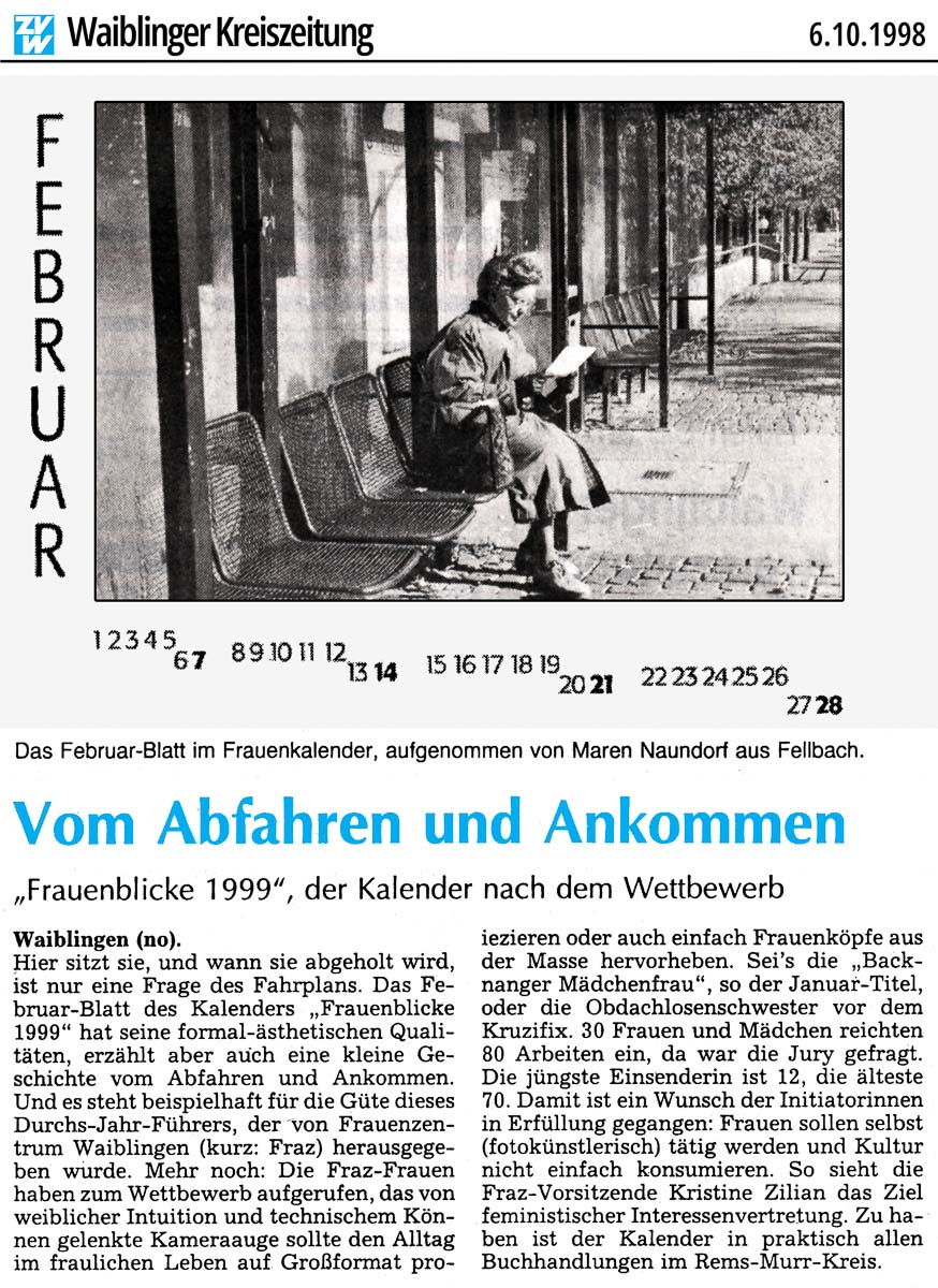 Vom Abfahren und Ankommen