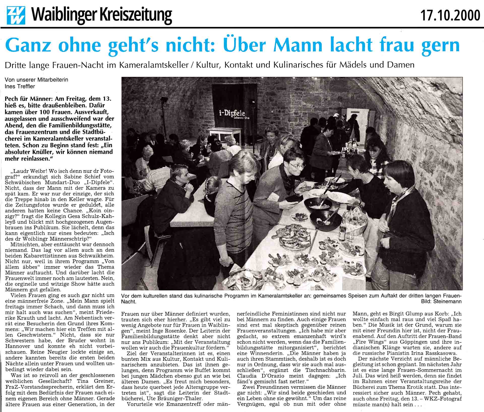 Über Mann lacht frau gern