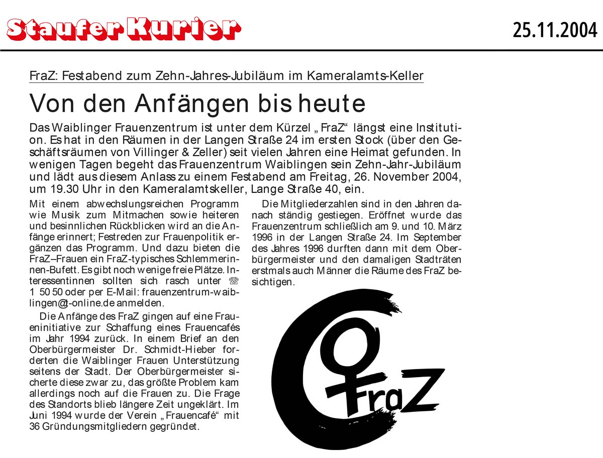 10 Jahre Fraz