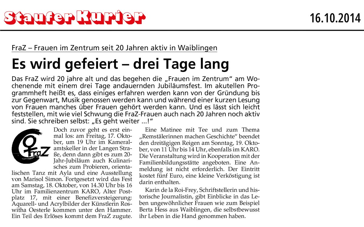 20 Jahre Fraz